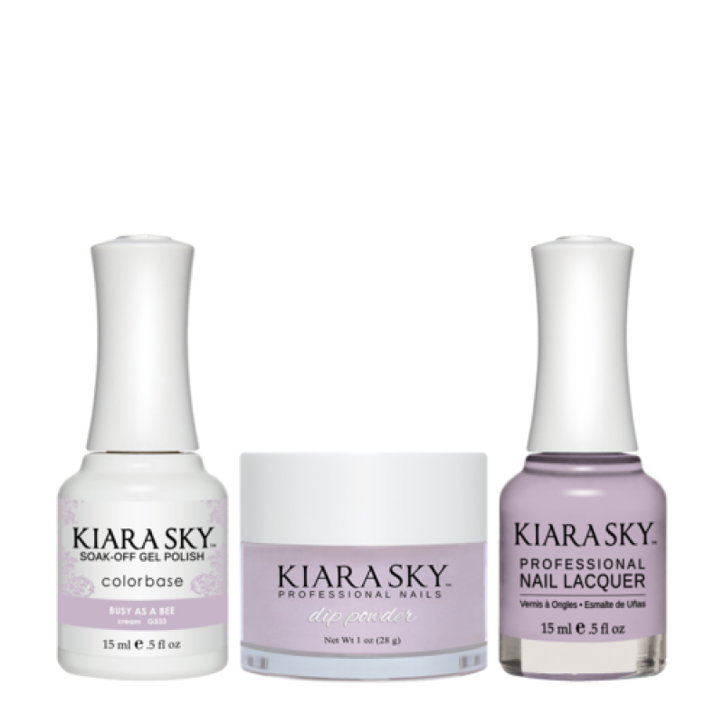 KIARA SKY 3in1 (Dipping Powder + Gel Polish + Nail Lacquer) - DGL 533, Busy As A Bee